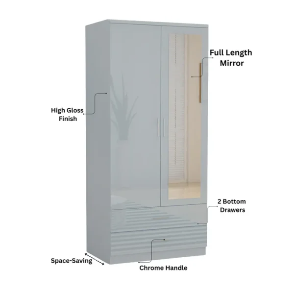 Verona Glossy Wardrobe