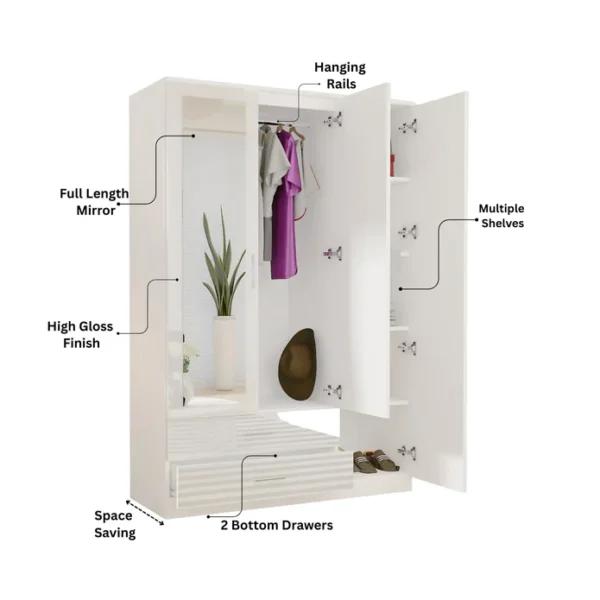 Verona 3 Doors Wardrobe